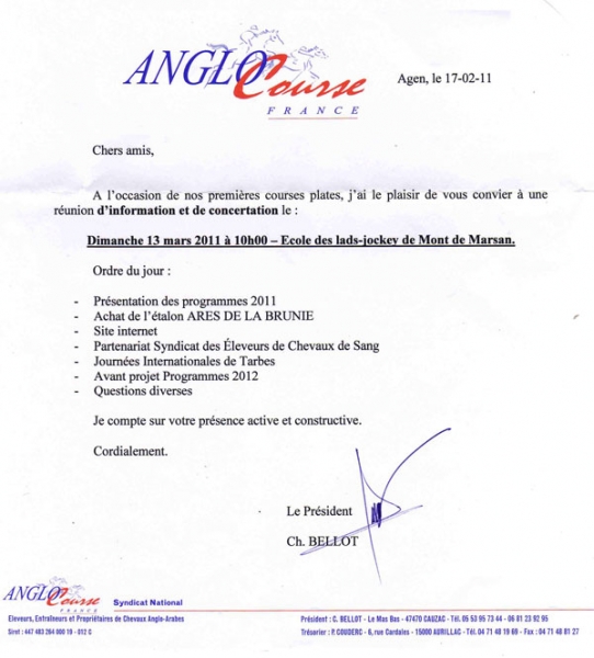 lettre_A_course_reunion_130 La lettre d'information pour la réunion du 13 mars 2011 à Agen